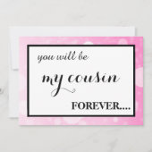 Will you be my junior bridesmaid? invitation 招待状 (正面)