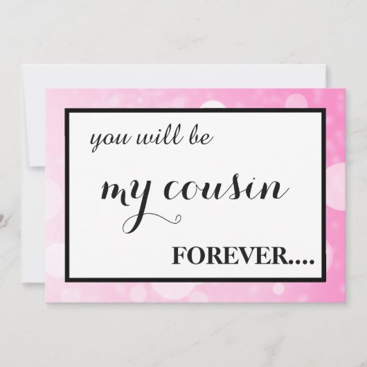 Will you be my junior bridesmaid? invitation 招待状 (正面)