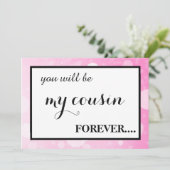 Will you be my junior bridesmaid? invitation 招待状 (スタンド正面)