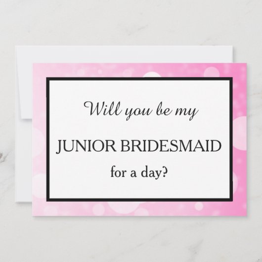 Will you be my junior bridesmaid? invitation 招待状 (裏面)