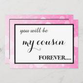 Will you be my junior bridesmaid? invitation 招待状 (正面/裏面)