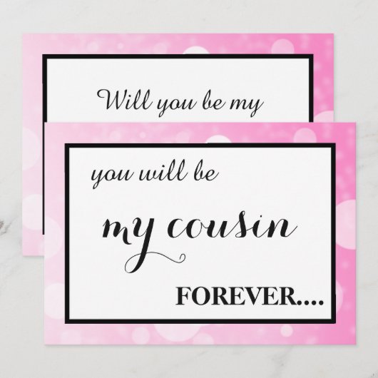 Will you be my junior bridesmaid? invitation 招待状 (正面/裏面)