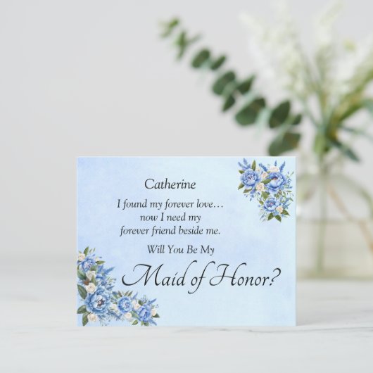 Will You Be My Maid of Honor?  Blue Peony Card (スタンド正面)