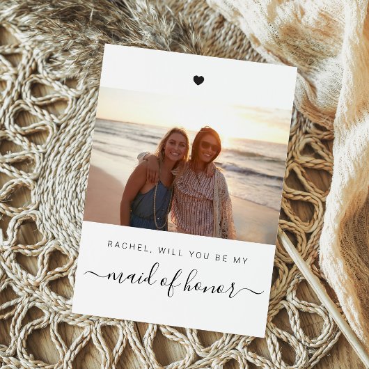 Will You Be My Maid of Honor Bridal Party Proposal カード