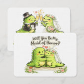 Will you be my maid of honor bridal party proposal 招待状 (正面/裏面)