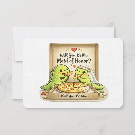 Will you be my maid of honor bridal party proposal 招待状 (正面)