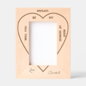 Will You Be My Maid of Honor Frame レーザー彫刻フレーム (正面)