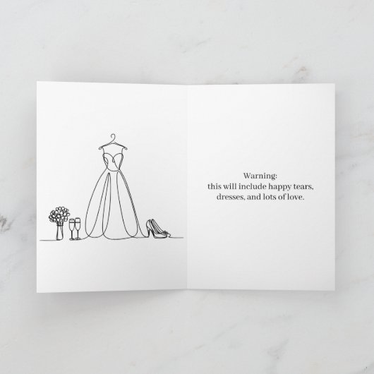 Will You Be My Maid of Honor Proposal カード (内部)