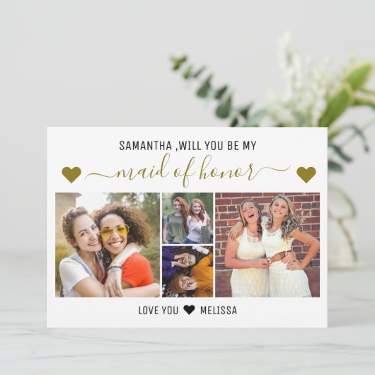 Will You Be My Maid Of Honor Proposal 4 Photo   招待状 (スタンド正面)