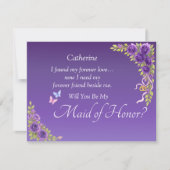 Will You Be My Maid of Honor? Purple Mauve Flowers (正面)