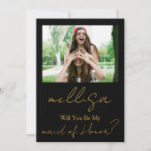 Will You Be My Maid of Honor Simple Photo  招待状 (正面)