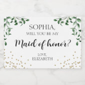 WILL YOU BE MY MAID OF HONOR? Sparkling Wine Label スパークリングワインラベル (シングルラベル)