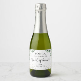 WILL YOU BE MY MAID OF HONOR? Sparkling Wine Label スパークリングワインラベル