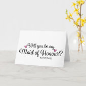Will You Be My Maid of Honour From Bride Asking カード (黄色い花)