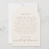 Will You Be My Maid Of Honour Photo Proposal Card 招待状 (裏面)