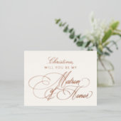 Will You Be My Matron of Honor Foil Card 箔シーズンポストカード (立ち正面)