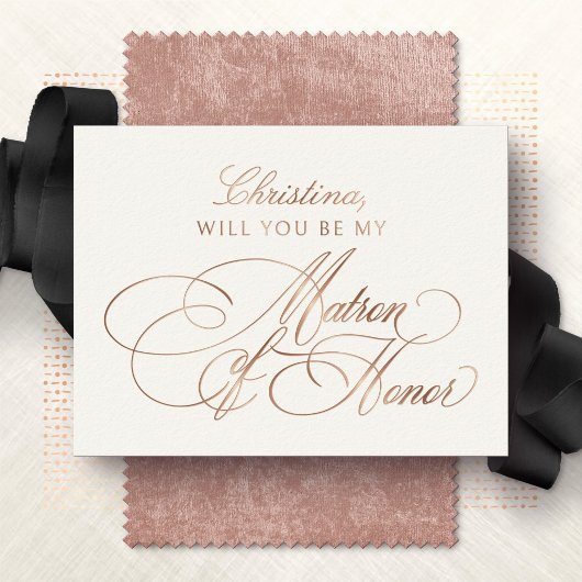 Will You Be My Matron of Honor Foil Card 箔シーズンポストカード