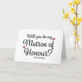 Will You Be My Matron of Honour From Bride Asking カード (黄色い花)