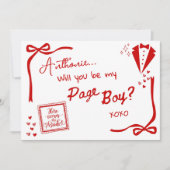 Will you be my Page Boy Card Invitation 招待状 (正面)