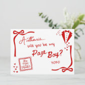 Will you be my Page Boy Card Invitation 招待状 (スタンド正面)