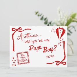 Will you be my Page Boy Card Invitation 招待状