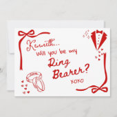 Will you be my Ring Bearer Card Invitation 招待状 (正面)