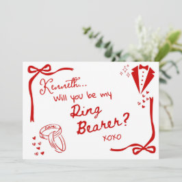 Will you be my Ring Bearer Card Invitation 招待状