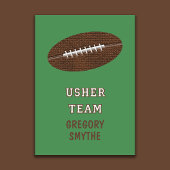 Will You Be My Usher Football Theme Card 招待状