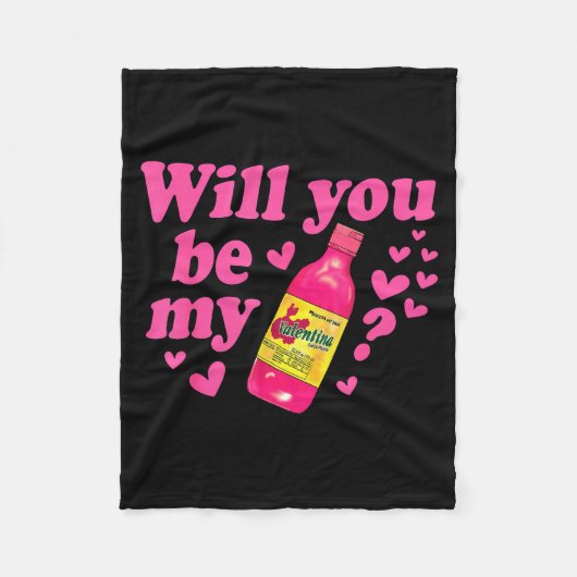 Will You Be My Valentina Salsa Meme Mexican Valent フリースブランケット (正面)