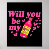 Will You Be My Valentina Salsa Meme Mexican Valent ポスター (正面)