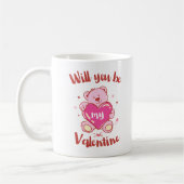 Will you be my valentine コーヒーマグカップ (左)
