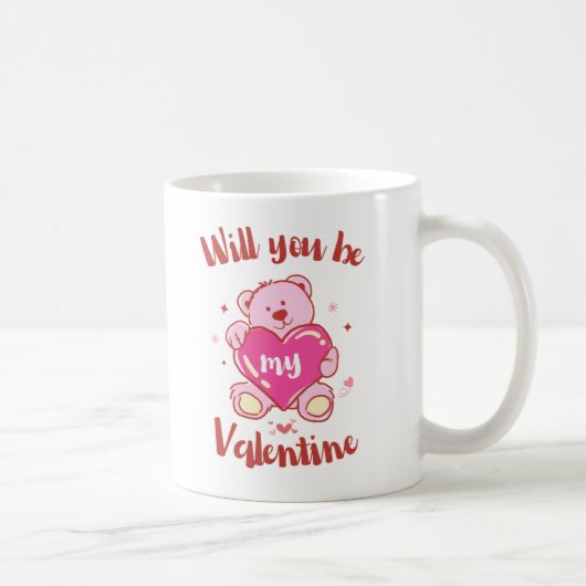 Will you be my valentine コーヒーマグカップ (右)