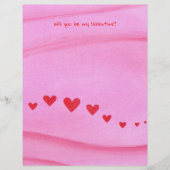 Will you be my Valentine, heart themed stationery レターヘッド (正面)