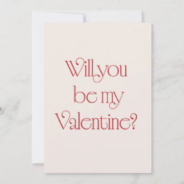 Will You Be My Valentine? Minimal Card 招待状