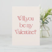 Will You Be My Valentine? Minimal Card 招待状 (スタンド正面)