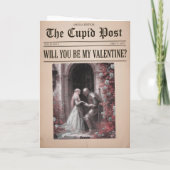 Will You Be My Valentine Newspaper  シーズンカード (裏面)
