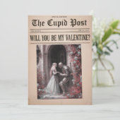 Will You Be My Valentine Newspaper Card シーズンカード (スタンド正面)