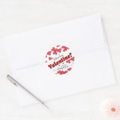 Will You Be My Valentine? | Personalize ラウンドシール (封筒)
