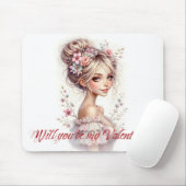 Will You Be My Valentine – Romantic Art Print マウスパッド (マウス)