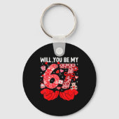 Will You Be My Valentine Six Seven Funny Meme 6 7  キーホルダー (正面)