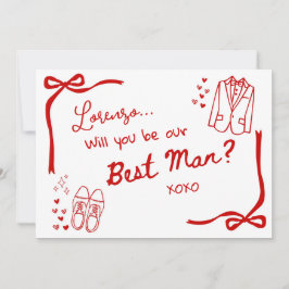 Will you be our Best Man Card Invitation 招待状