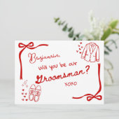 Will you be our Groomsman Card Invitation 招待状 (スタンド正面)