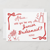Will you be our Junior Bridesmaid Card Invitation 招待状 (正面)