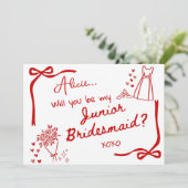 Will you be our Junior Bridesmaid Card Invitation 招待状 (スタンド正面)
