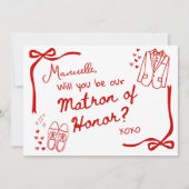 Will you be our Matron of Honor Card Invitation 招待状 (正面)