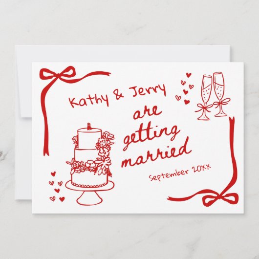 Will you be our Matron of Honor Card Invitation 招待状 (裏面)