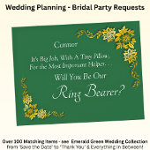 Will You Be Our Ring Bearer? Emerald Green & Gold
