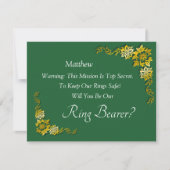Will You Be Our Ring Bearer?  Emerald Green & Gold (正面)