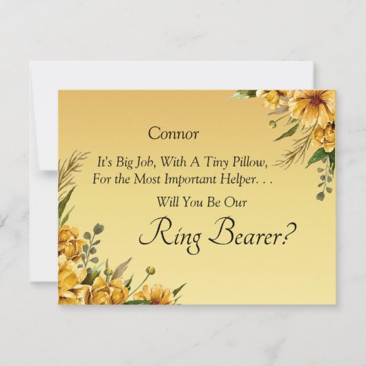 Will You Be Our Ring Bearer?  Golden Yellow Flower (正面)