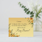 Will You Be Our Ring Bearer? Golden Yellow Flower (スタンド正面)